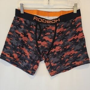NEW Rodeoh Top Load Pack Orange, Black, Grey Camo Boxer Size L NWT